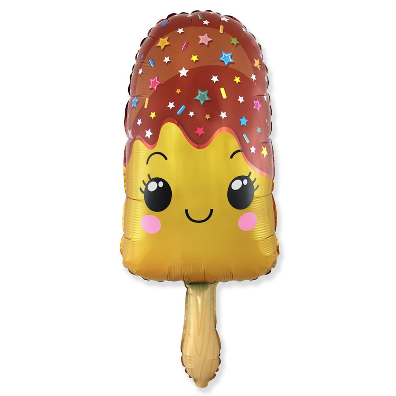 33" Yellow Iced Lolly Popsicle Foil Balloon