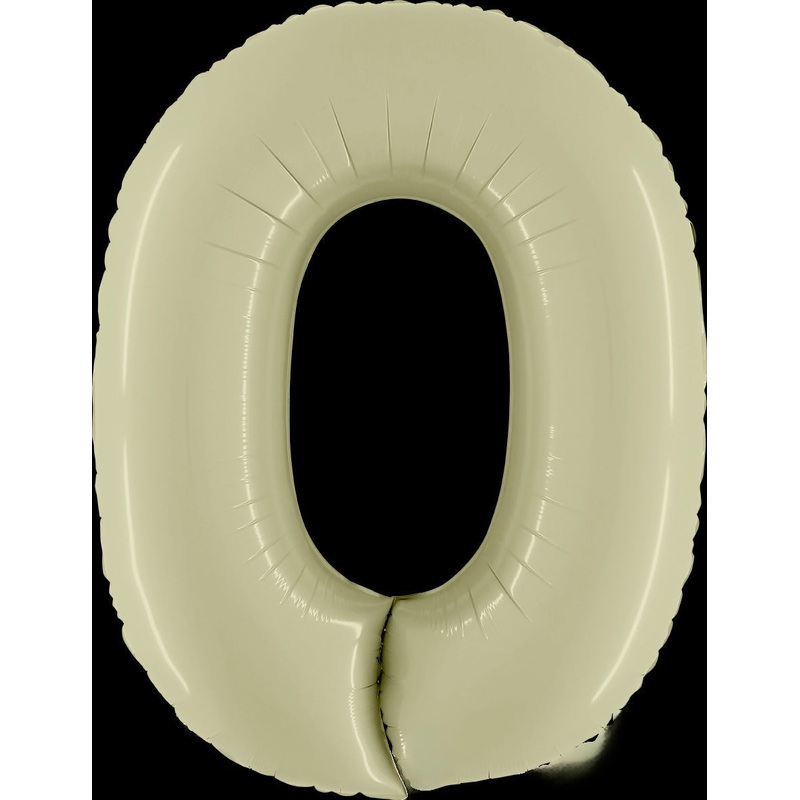 40" (34" Inflated) Number "0" Satin Olive Green Foil Balloons