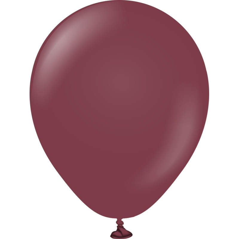 5" Kalisan Latex Balloons Standard Burgundy (50 Per Bag)