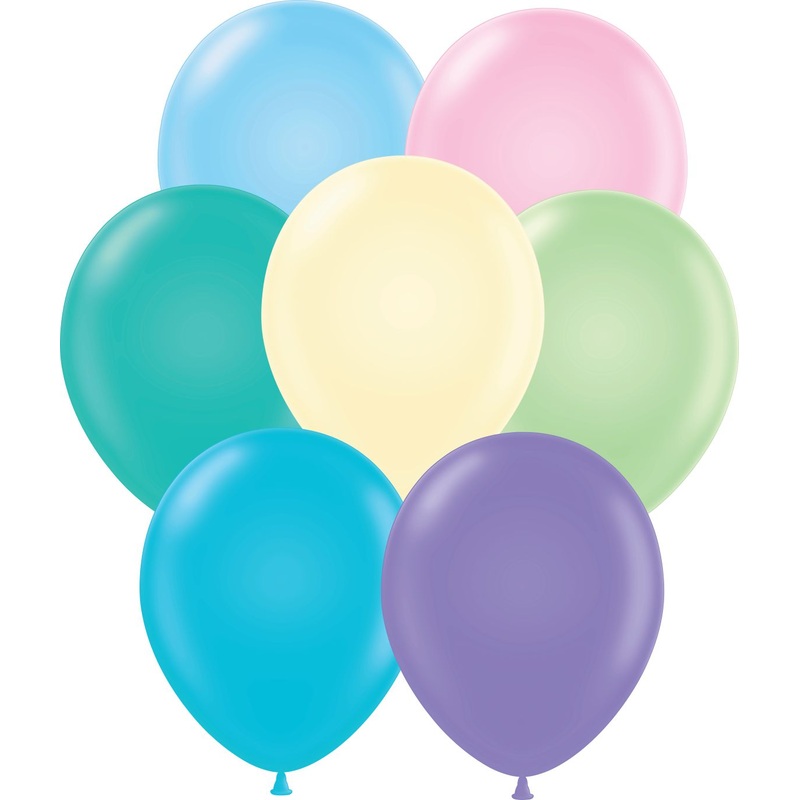 11" Pastel Pastel Assort Tuftex Latex Balloons (100 Per Bag)