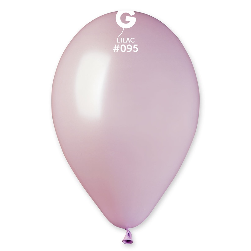 12" Gemar Latex Balloons (Bag of 50) Metallic Lilac