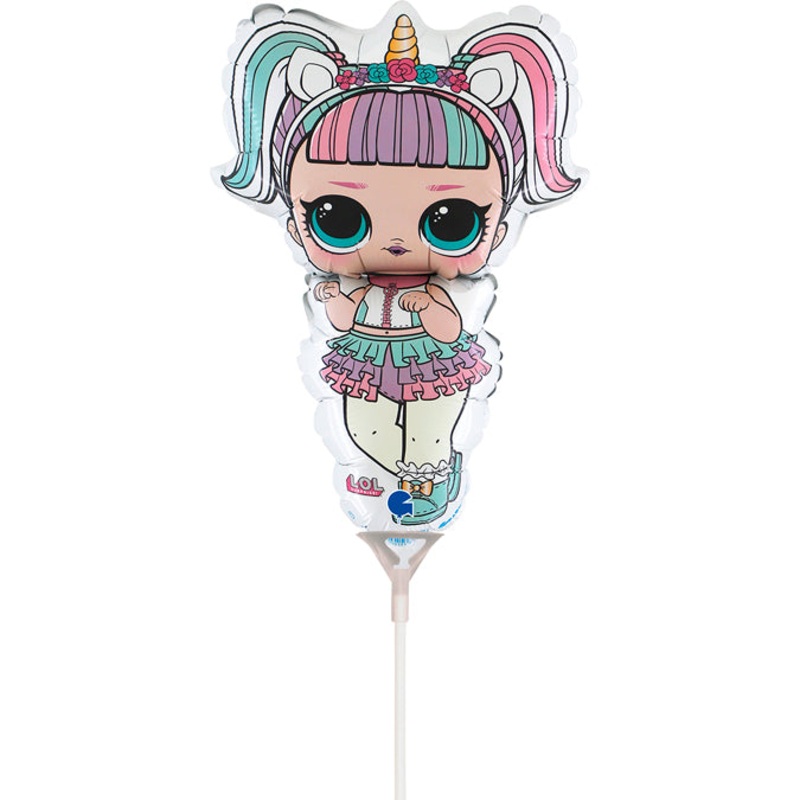 14" Airfill Only LOL Surprise Unicorn mini Foil Balloon