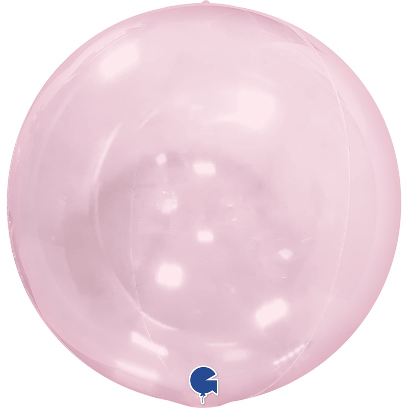 15" (22" Deflated) Transparent Pink Globe Balloon