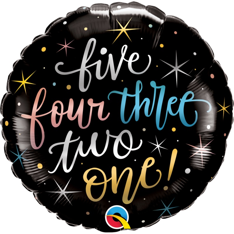 18" Five Four Three Two One! Foil Balloon