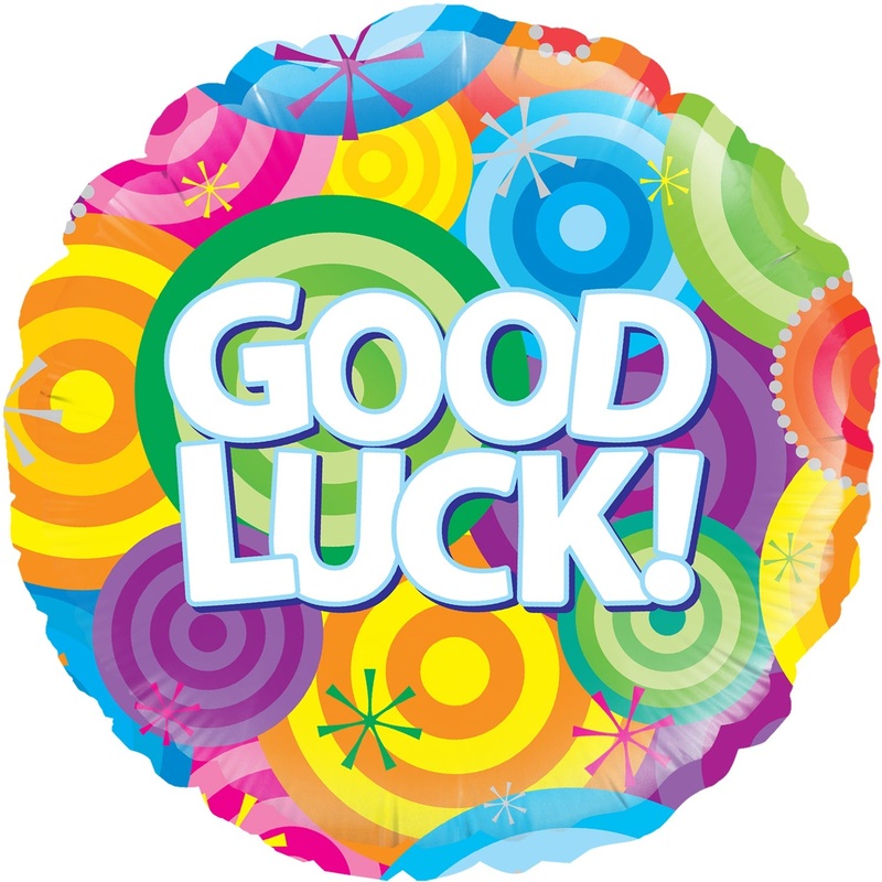 18" Good Luck Rainbow Circles Oaktree Foil Balloon