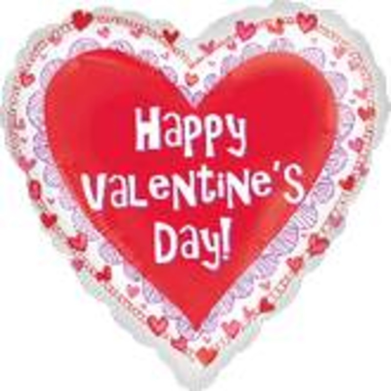 18" Happy Valentine's Day Balloon Sketchy