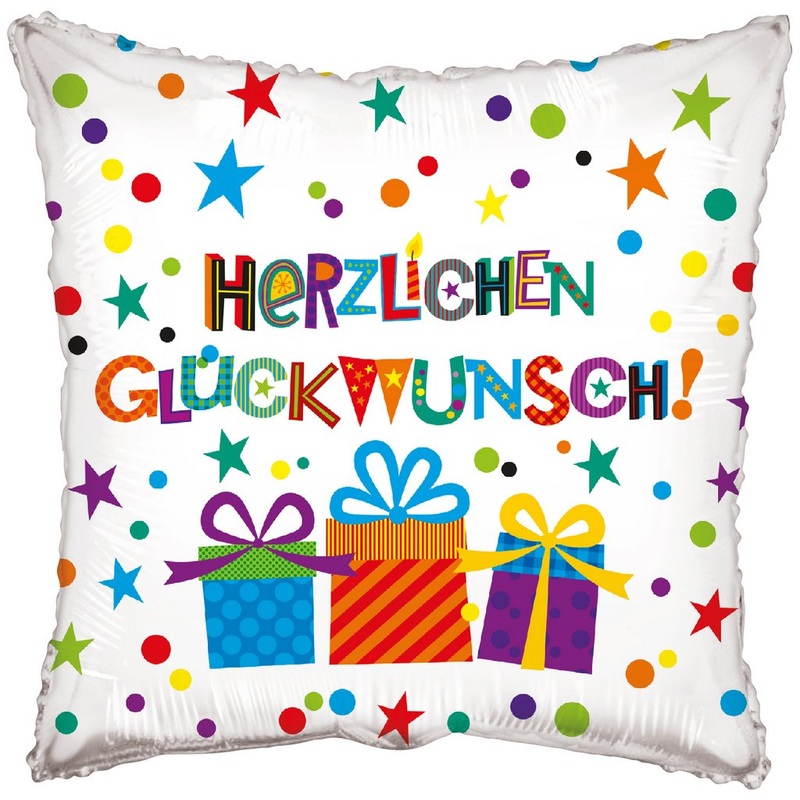 18" Herzlichen Gluckwunsch Foil Balloon