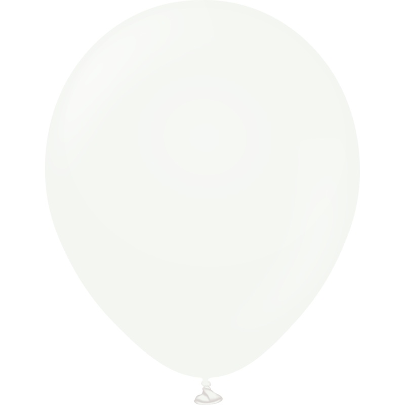 18" Kalisan Latex Balloons Standard White (25 Per Bag)