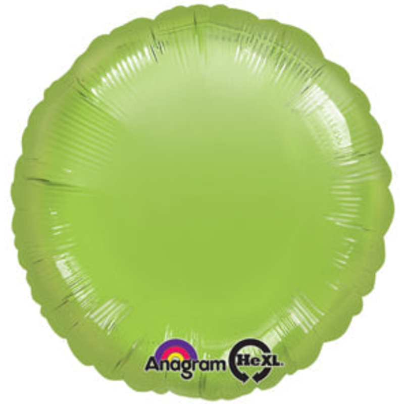 18" Lime Green Circle Anagram Brand Balloon