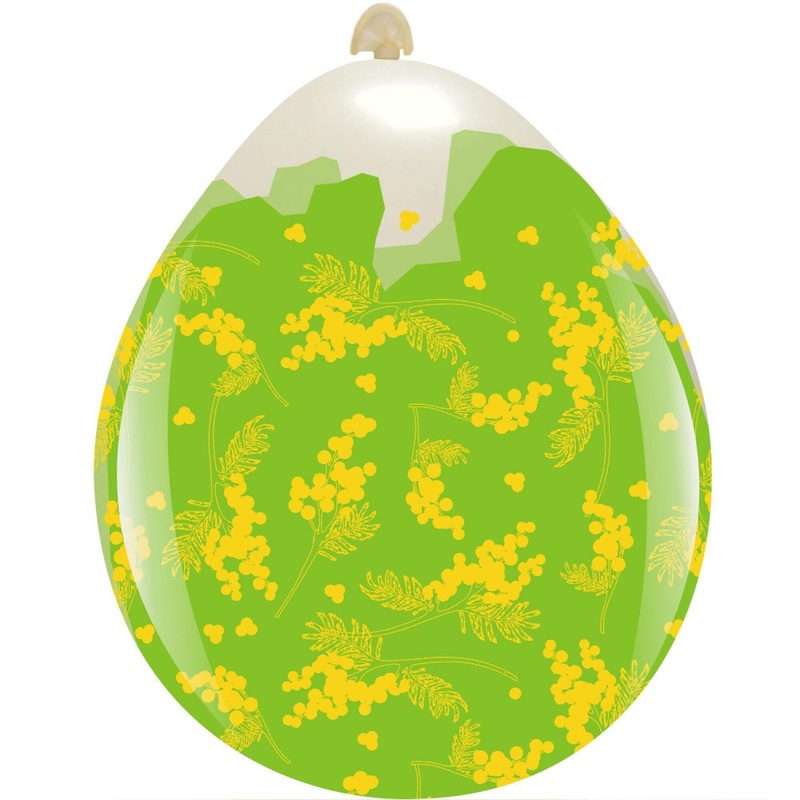 18" Mimosa All Around (10 Per Bag) Cattex Brand Printed Stuffing Latex Balloons