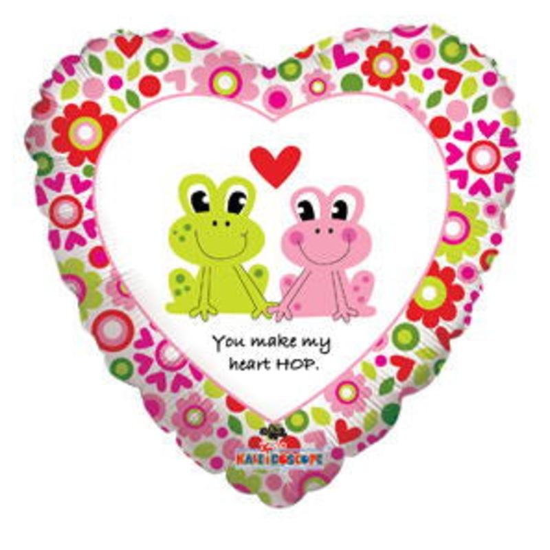 18" You Make My Heart Hop Clear View Balloon