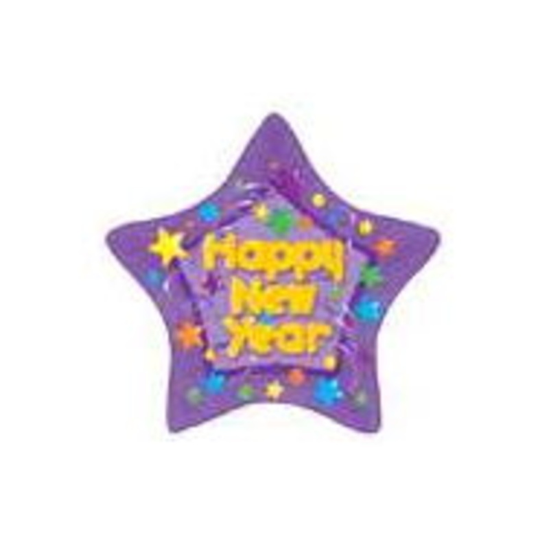 22" Happy New Year Bubble Letters Balloon