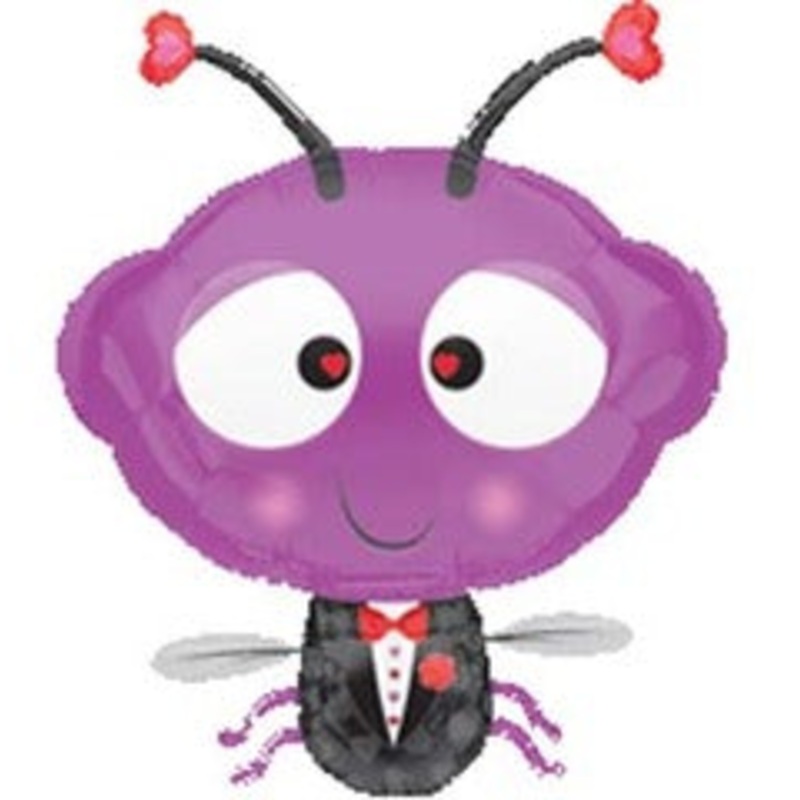 25" Tuxedo Firefly Balloon