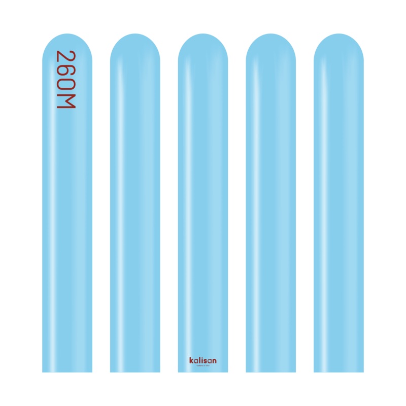 260K Kalisan Twisting Latex Balloons Standard Baby Blue (50 Per Bag)
