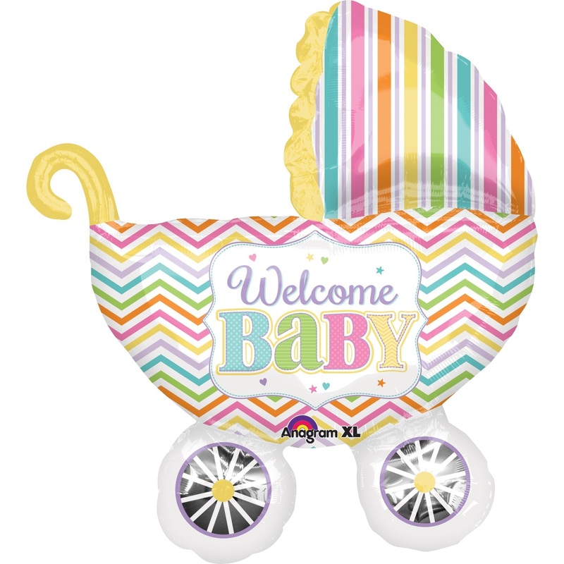 31" Jumbo Baby Brights Carriage Balloon