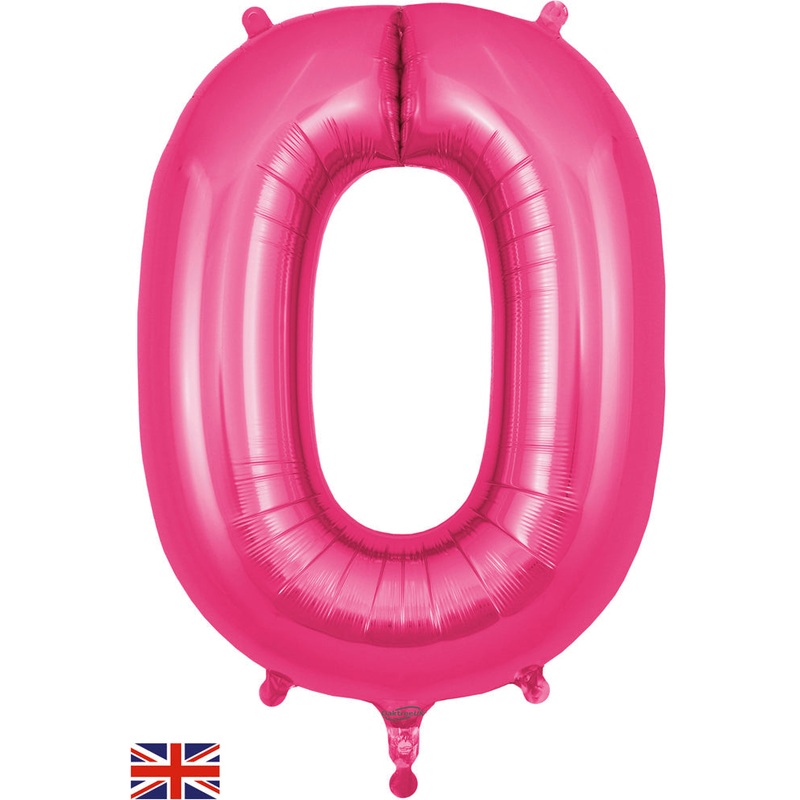 34" Letter O Pink Oaktree Brand Foil Balloon