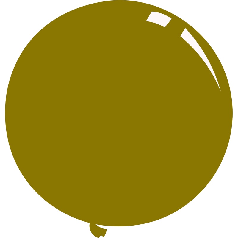 36" Deco Olive Decomex Latex Balloons (5 Per Bag)