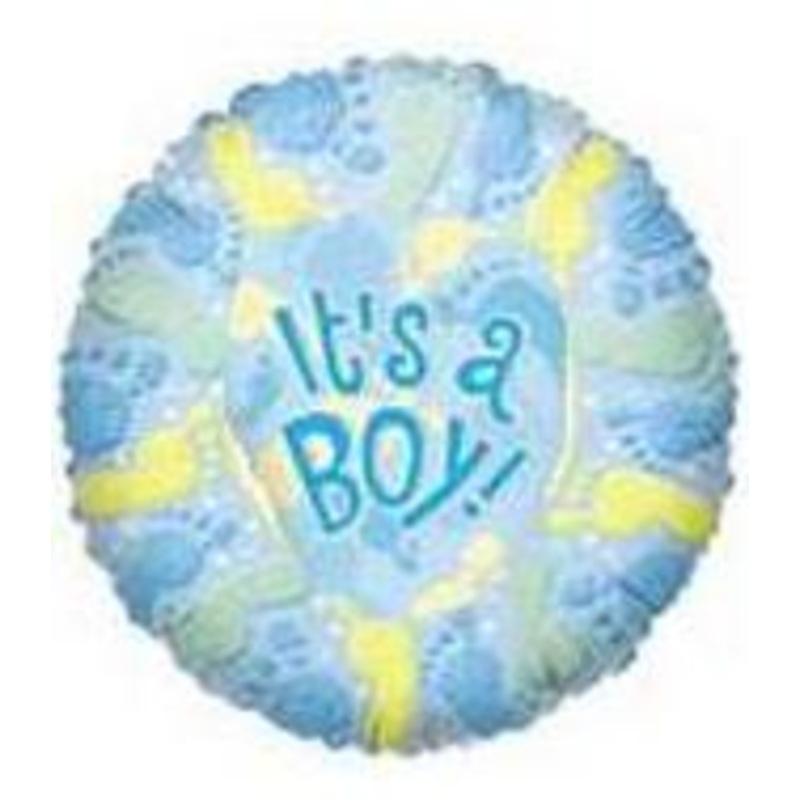 36" It's A Boy Footprint Balloon