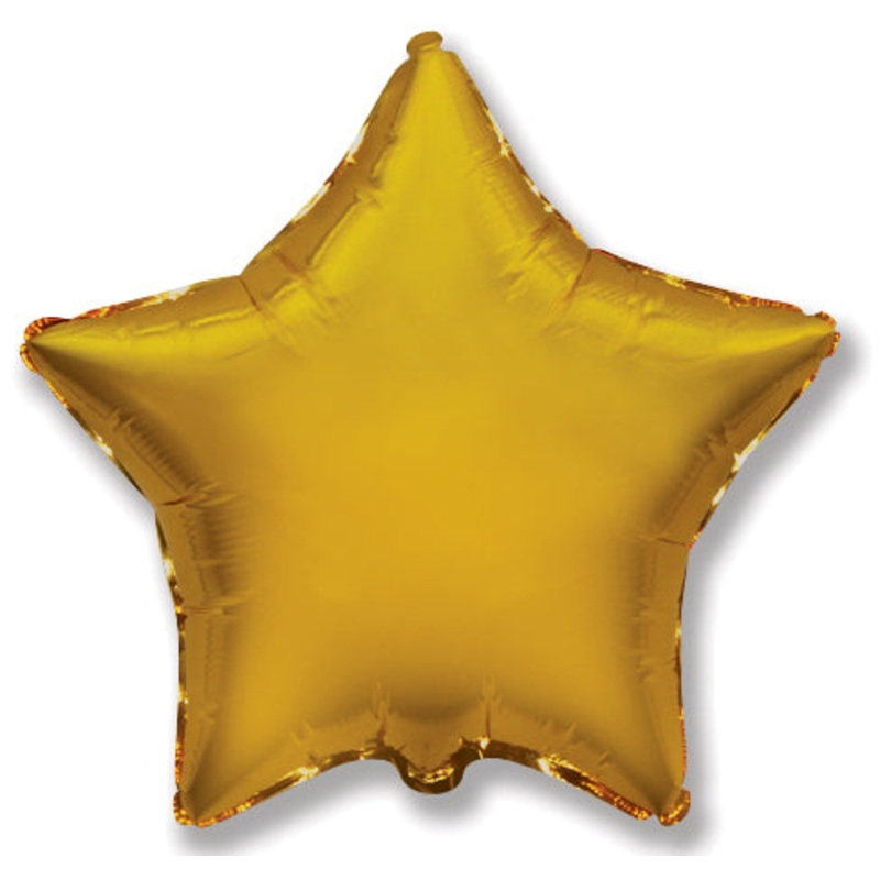 4" Airfill Only Gold Star Balloon