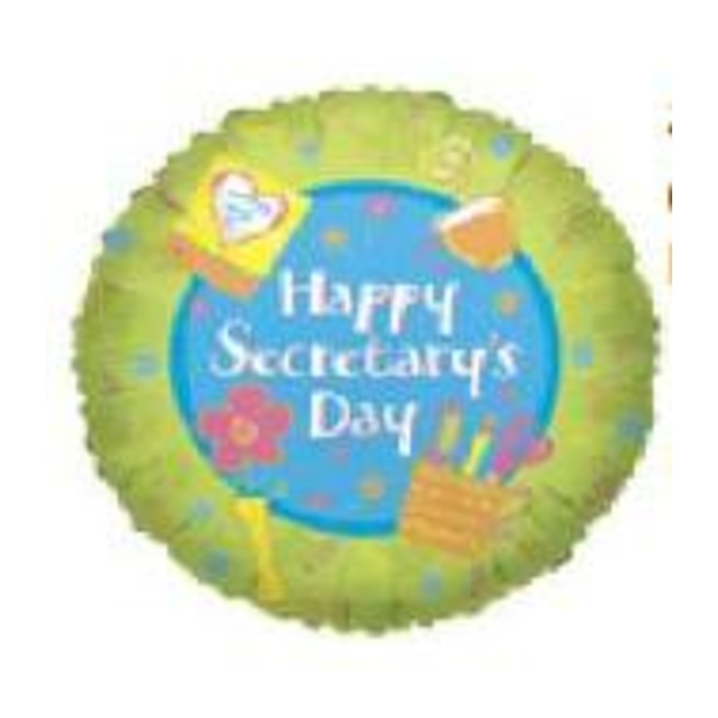 9" Airfill Only Happy Secretary's Day Paperclips Balloon