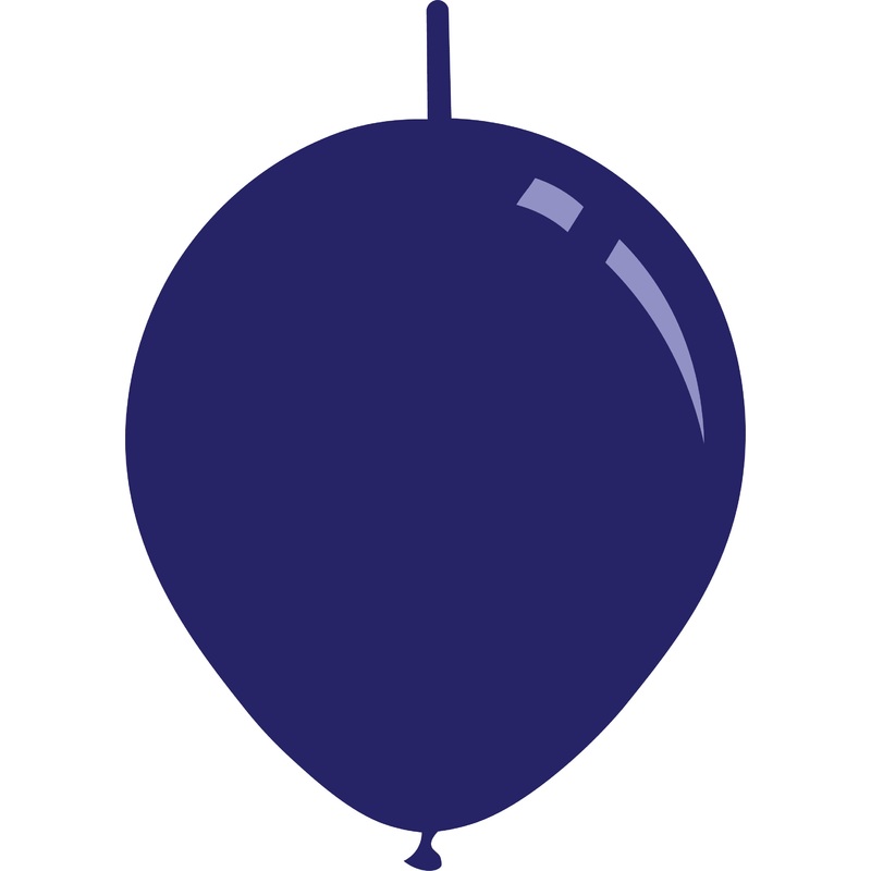 11" Deco Midnight Blue Decomex Linking Latex Balloons (100 Per Bag)