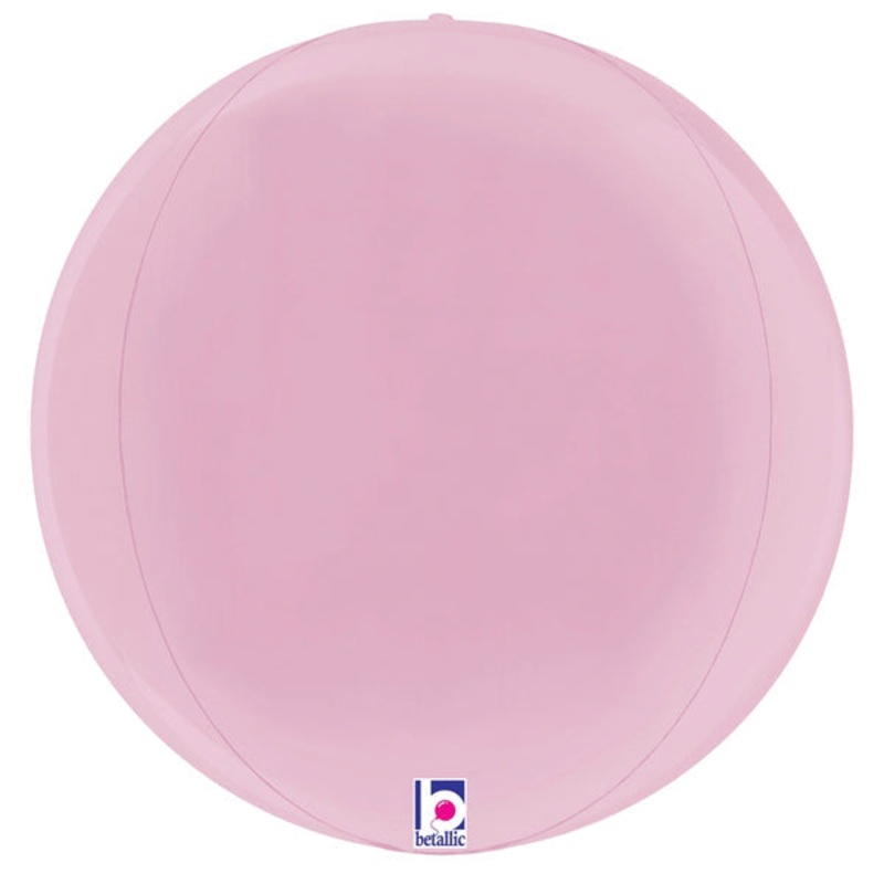 11" Multi-Sided (16" Deflated) Dimensionals Pastel Pink Globe Foil Balloon