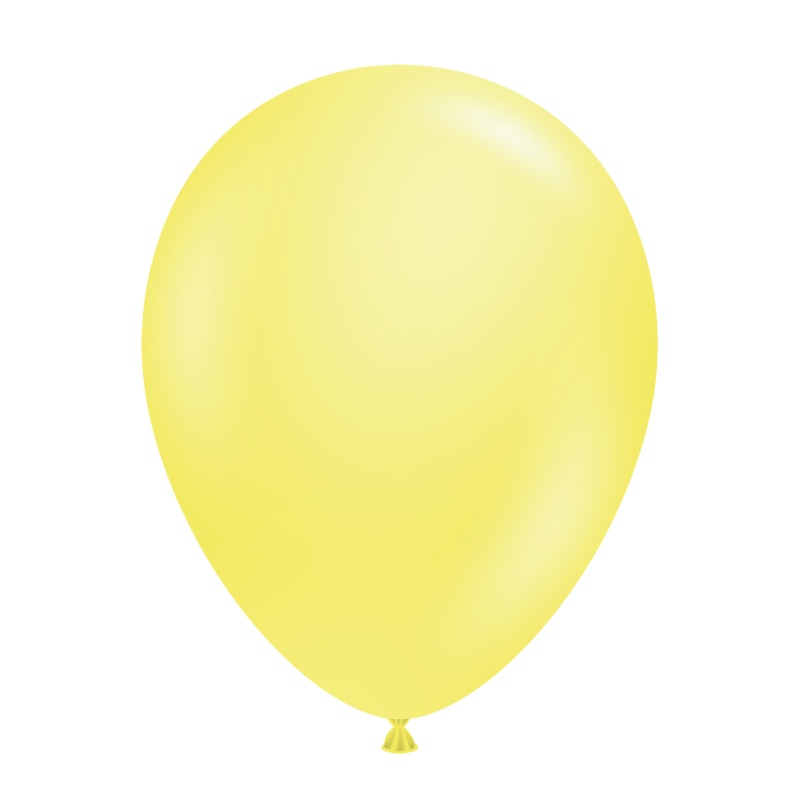 11" Pearl Metallic Yellow Tuftex Latex Balloons (100 Per Bag)