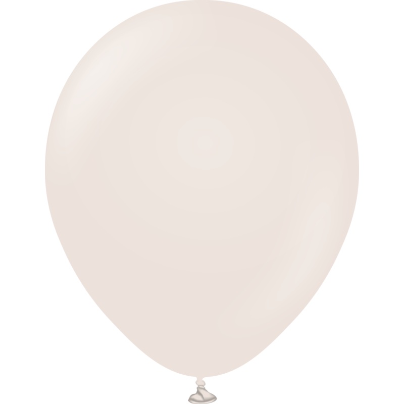 12" Kalisan Latex Balloons Retro White Sand - XL SuperSize Bag Count (500 Per Bag)