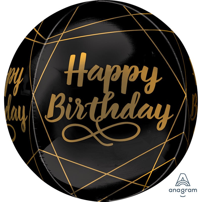 16" Elegant Birthday Orbz Foil Balloon