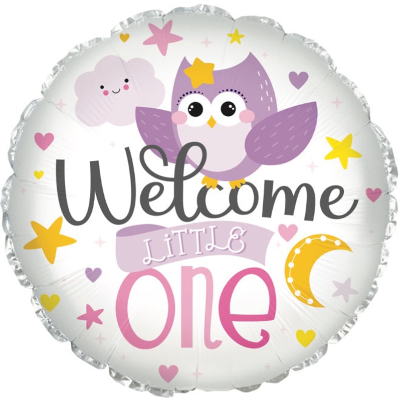 17" Welcome Little Girl Foil Balloon