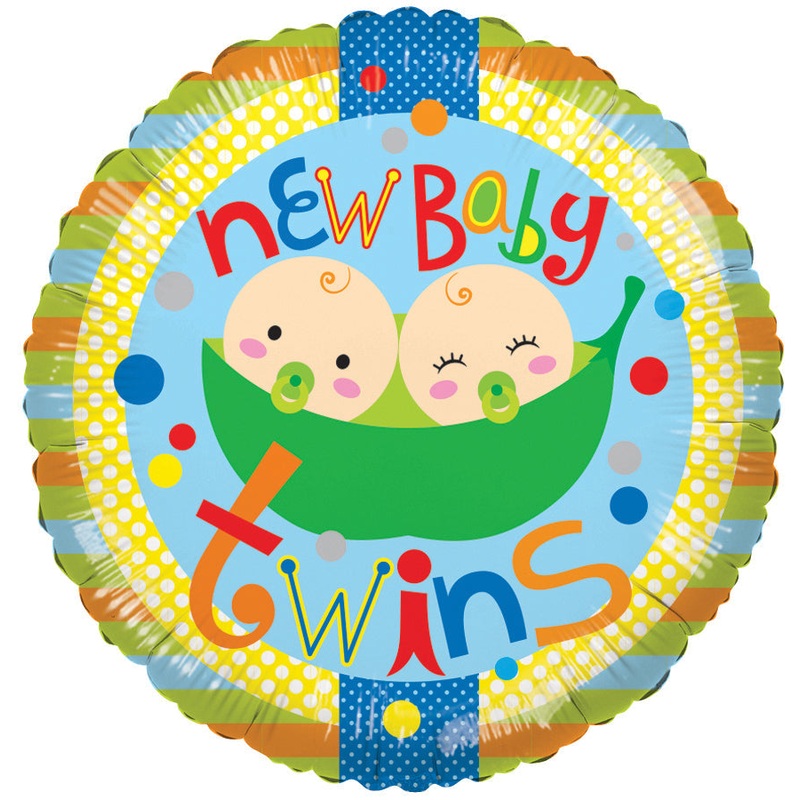 18" Baby Twins 2 Peas Balloon