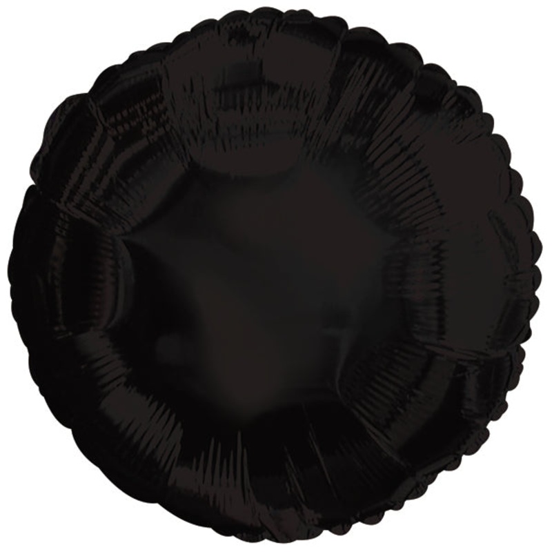 18" CTI Brand Black Circle Foil Balloon