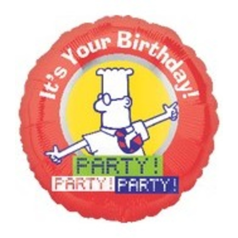18" Dilbert It's Your Birthday! Party! Balloon