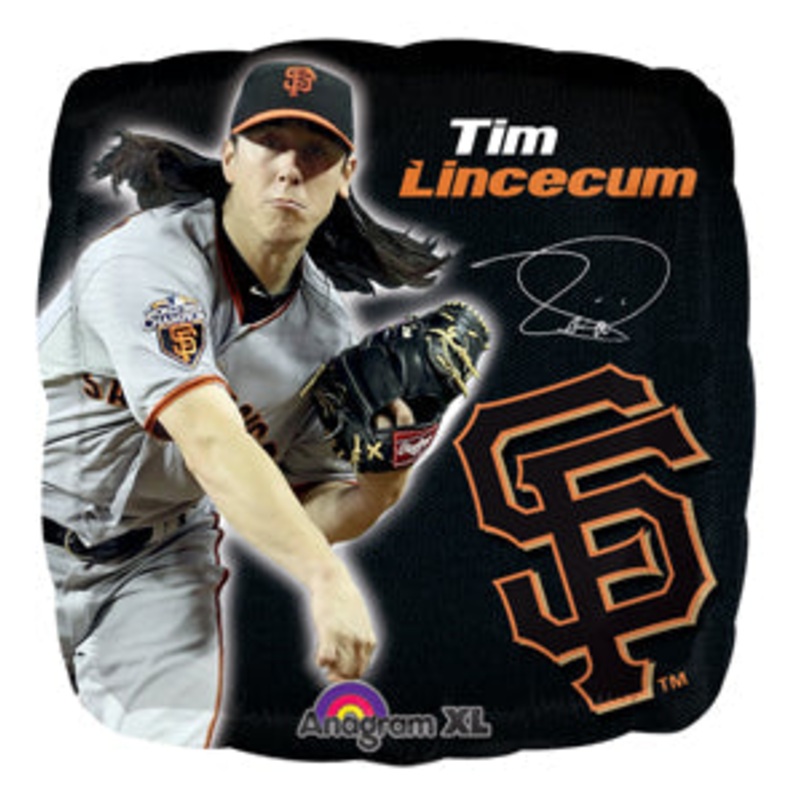 18" MLB Baseball San Francisco Giants Tim Lincecum Balloon