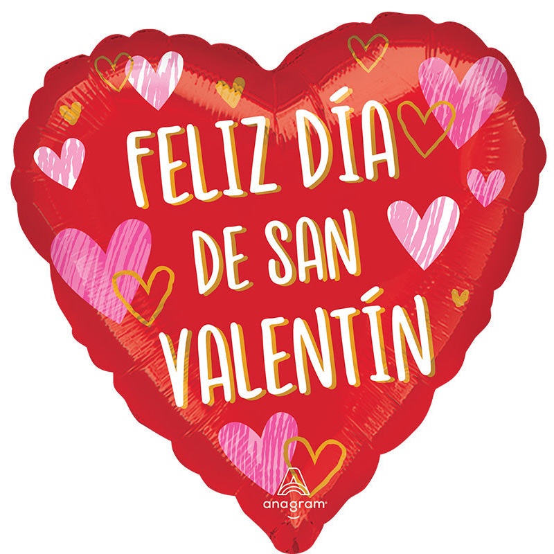 18" Valentine Sketched Impressions Foil Balloon