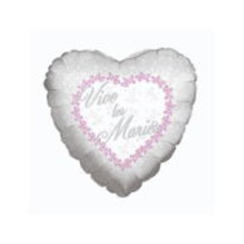 18" Vive Les Maries Mylar Balloon