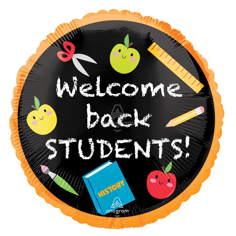 18" Welcome Back Students Foil Balloon