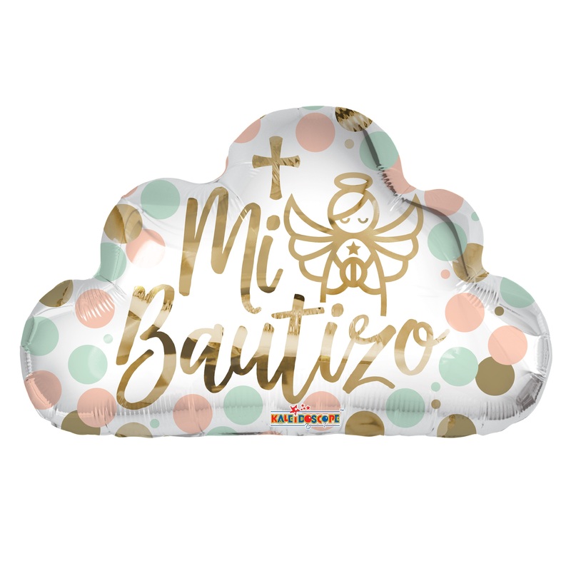 20" Mi Bautizo Nube Shape Foil Balloon (Spanish)