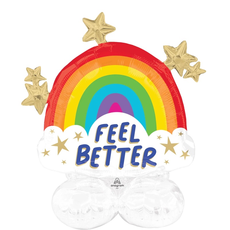 30" Consumer Inflatable AirLoonz Feel Better Rainbow Shine Foil Balloon