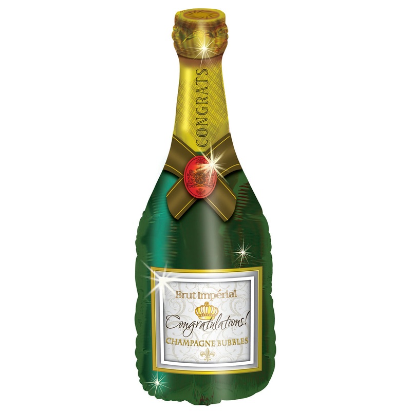 35" Congratulations Champagne Bottle Balloon
