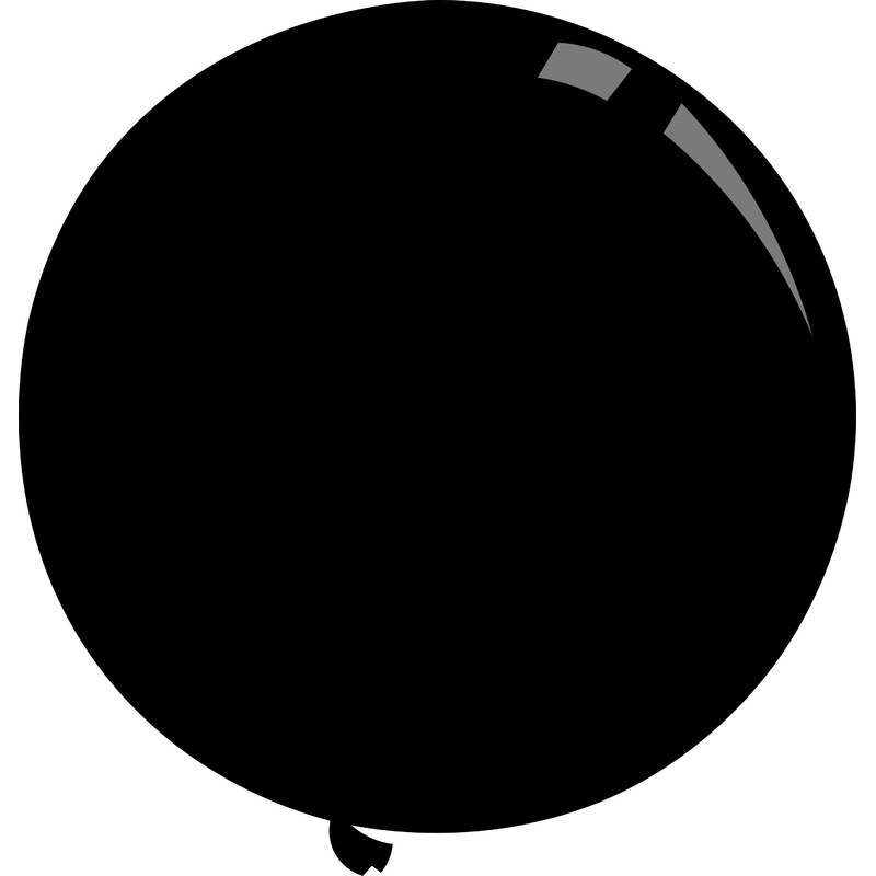 36" Standard Black Decomex Latex Balloons (5 Per Bag)