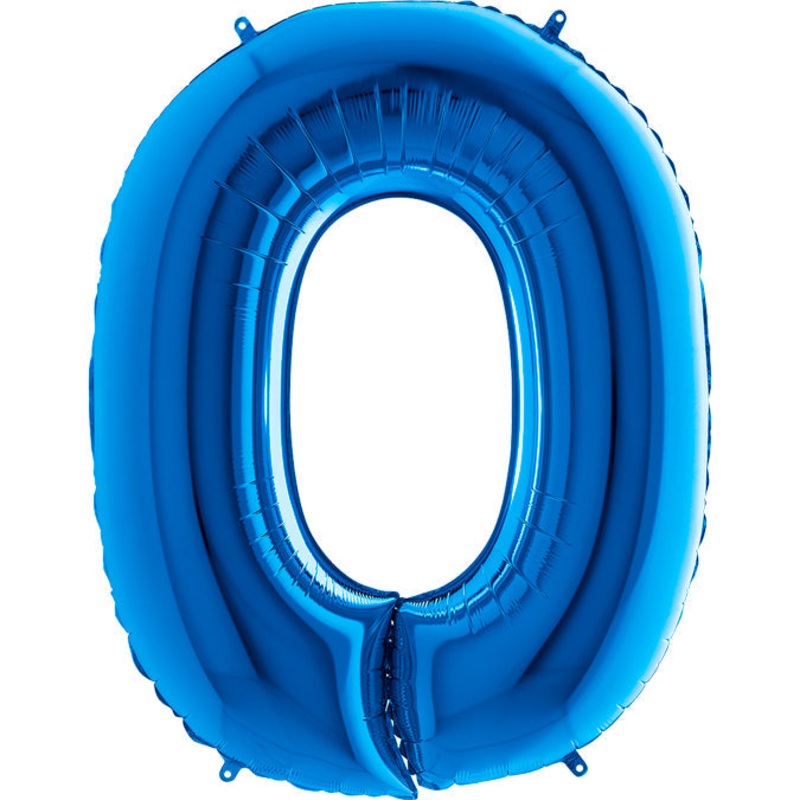 40" (34" Inflated) Foil Shape Megaloon Balloon Letter O Blue