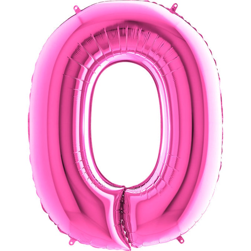 40" (34" Inflated) Foil Shape Megaloon Balloon Letter O Fuchsia/Pink
