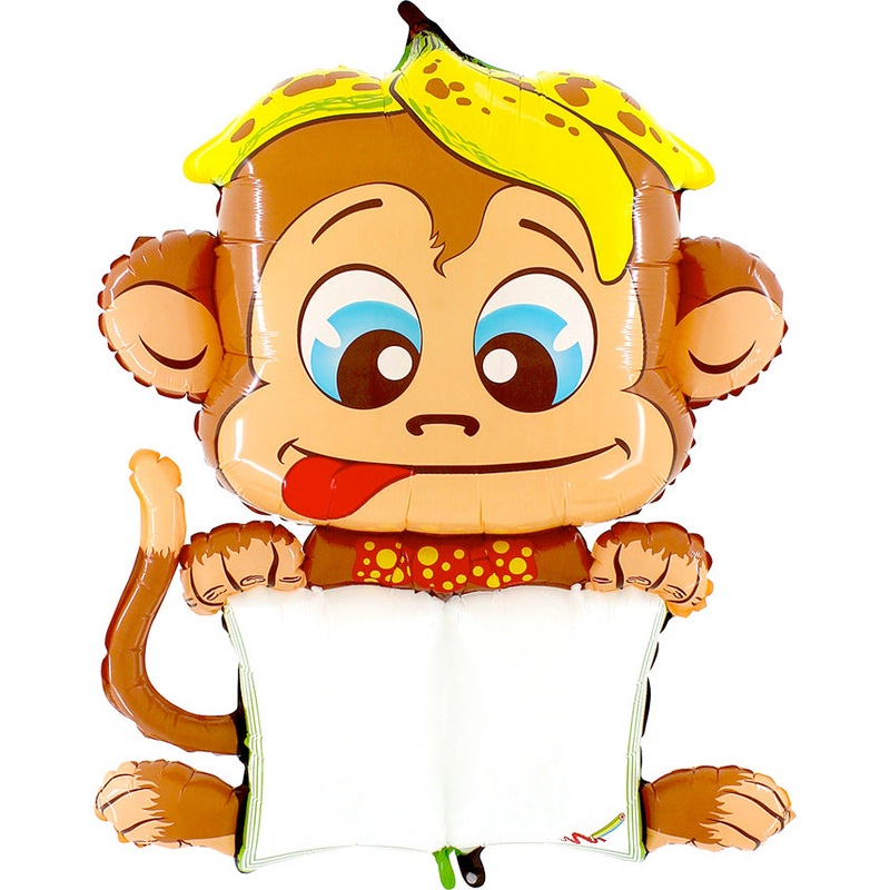 47" Write on Balloon B-Pad Cheeky Monkey Foil Balloon