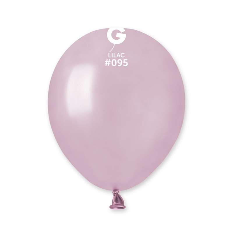 5" Gemar Latex Balloons (Bag of 100) Metallic Lilac