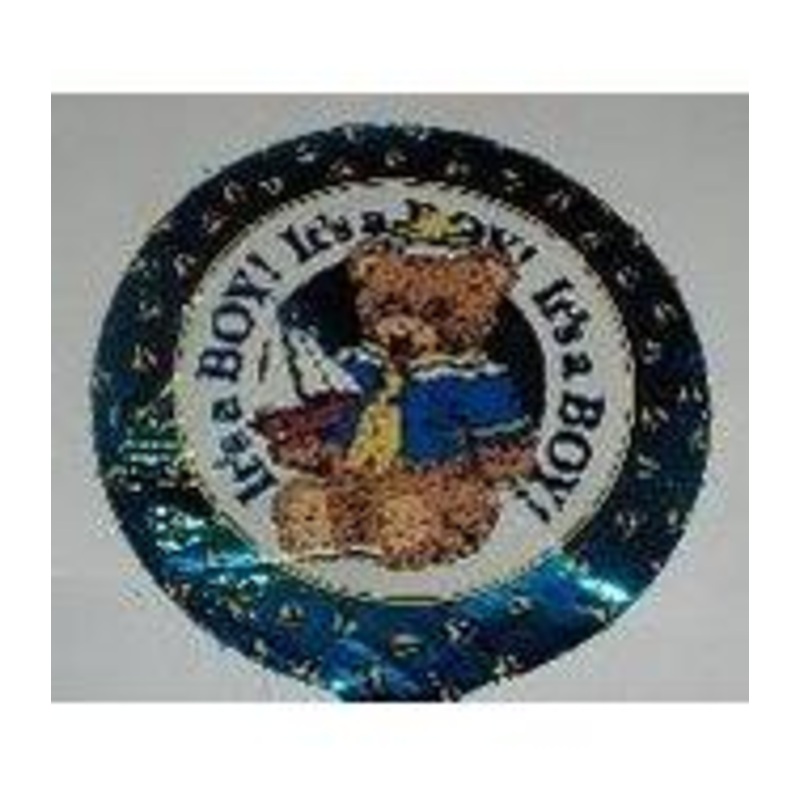7" Airfill Only Boy Bear Boats Balloon