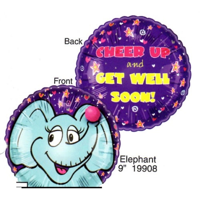 9" Airfill Only Lil' Fuzzies Elephant balloon (No Fuzzy)