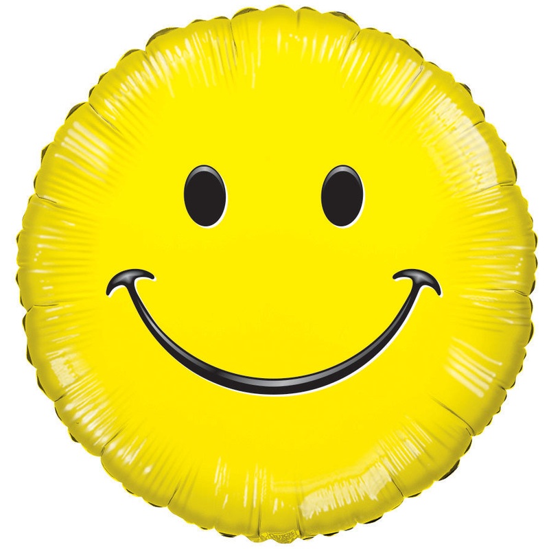 9" Airfill Only Smiley Face Foil Balloon