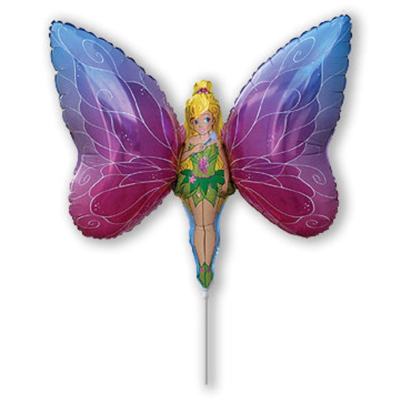 Airfill Only Lady Fairy Butterfly Princess Foil Balloon