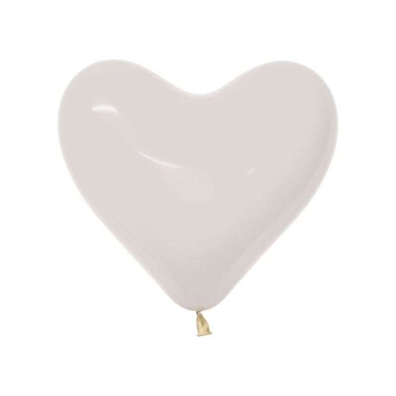 11" Heart Shape Balloon (50 Per Bag) Crystal/Jewel Clear Betallatex/Sempertex